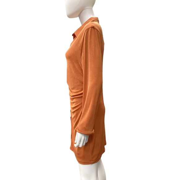 NWOT With Jéan Australia Women’s Tunic/ Dress Size L Soft Buttons Orange - Picture 3 of 5